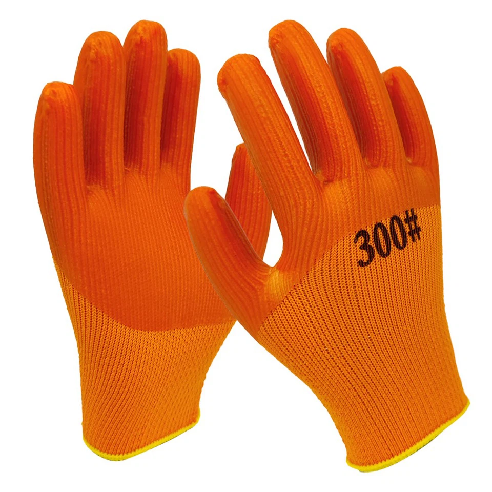PVC Half Orange Gloves