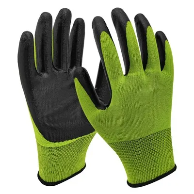 13 iğne nitril yeşil siyah eldiven